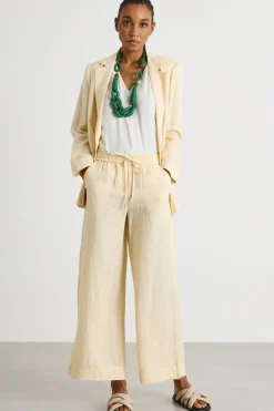 Pantalone con coulisse in vita - Giallo