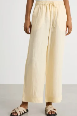 Pantalone con coulisse in vita - Giallo
