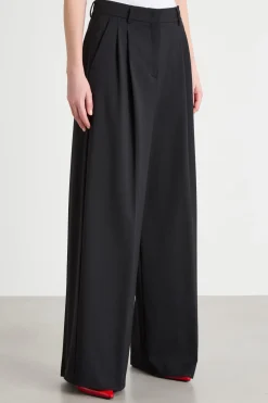 Pantalone con doppia piega - Nero