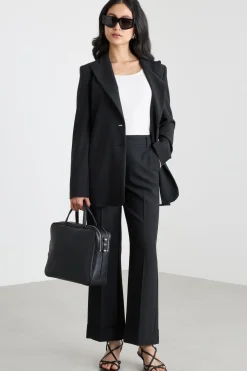 Pantalone con fondo flare - Nero