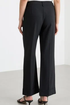 Pantalone con fondo flare - Nero