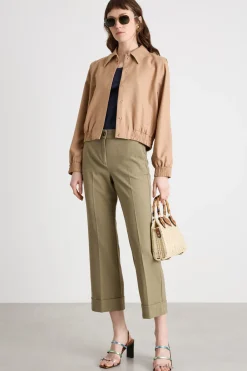Pantalone con fondo flare - Verde
