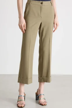 Pantalone con fondo flare - Verde