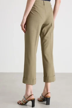 Pantalone con fondo flare - Verde