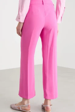 Pantalone con fondo leggermente svasato - Fuxia