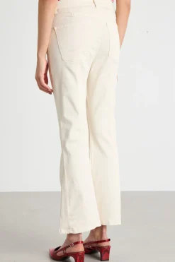 Pantalone con fondo svasato - Avorio