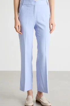 Pantalone con fondo svasato - Azzurro