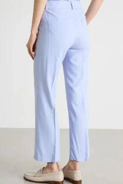 Pantalone con fondo svasato - Azzurro