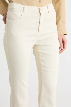 Pantalone con fondo svasato - Bianco
