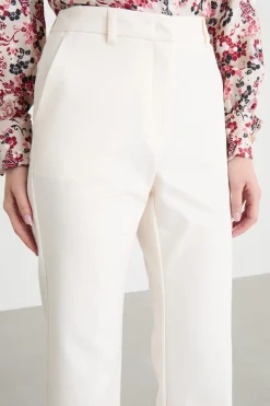 Pantalone con fondo svasato - Bianco
