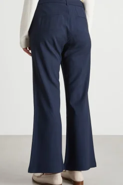 Pantalone con fondo svasato - Blu