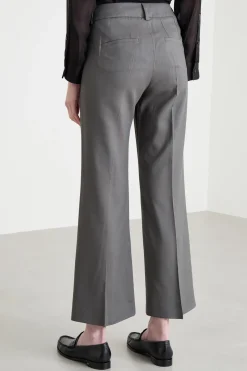 Pantalone con fondo svasato - Grigio