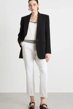 Pantalone con gamba cropped - Bianco