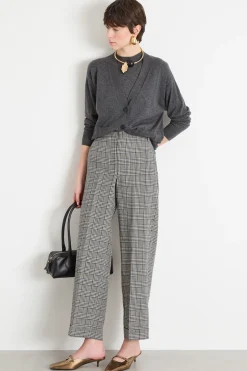 Pantalone con motivo Principe di Galles - Grigio