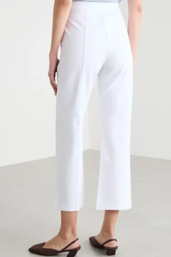 Pantalone con nervatura centrale - Bianco