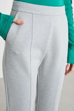Pantalone con nervatura centrale - Grigio