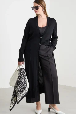 Pantalone con piega cucita - Nero