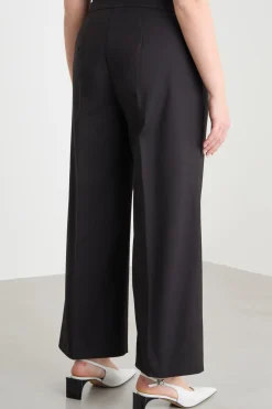 Pantalone con piega cucita - Nero