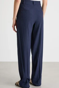 Pantalone con pieghe - Blu