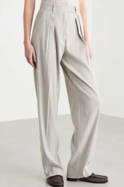 Pantalone con pieghe - Grigio