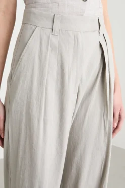 Pantalone con pieghe - Grigio