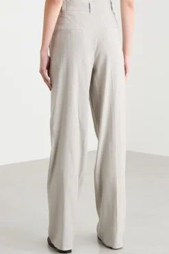 Pantalone con pieghe - Grigio
