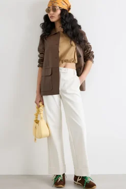 Pantalone con risvolto - Bianco