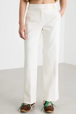 Pantalone con risvolto - Bianco