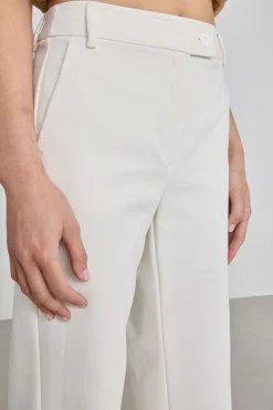 Pantalone con risvolto - Bianco