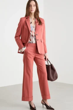 Pantalone con risvolto - Rosa