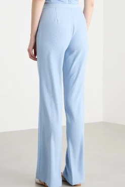 Pantalone con strass - Azzurro