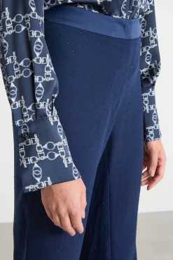 Pantalone con strass - Blu