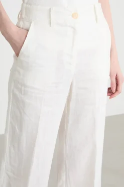 Pantalone con vita elasticizzata - Bianco