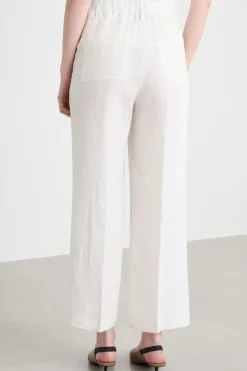Pantalone con vita elasticizzata - Bianco
