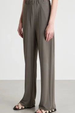Pantalone con vita elasticizzata - Verde