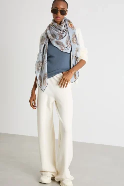 Pantalone con vita in maglia - Bianco