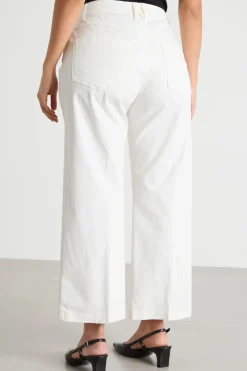 Pantalone crop aderente - Bianco
