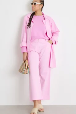 Pantalone crop aderente - Rosa