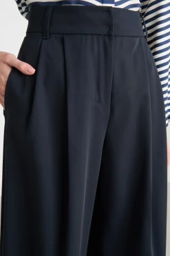 Pantalone crop ampio - Blu