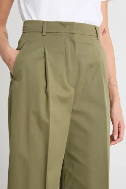 Pantalone crop ampio - Verde