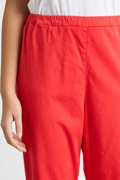 Pantalone crop con spacchi - Rosso