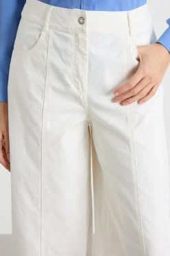 Pantalone crop con tasche - Bianco
