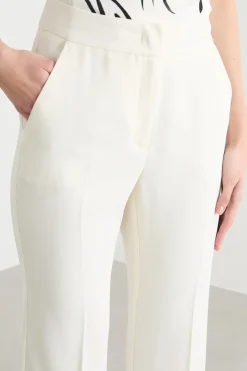 Pantalone crop in crepe tecnico - Bianco