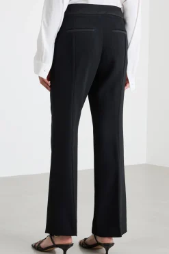 Pantalone crop in crepe tecnico - Nero