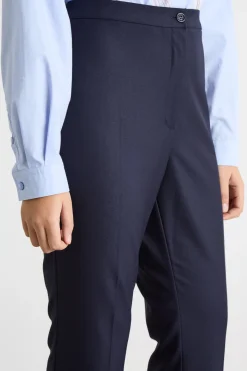 Pantalone crop in saglia - Blu