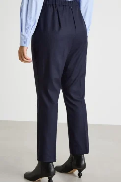 Pantalone crop in saglia - Blu