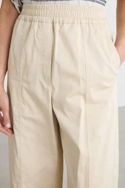 Pantalone cropped ampio - Beige