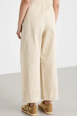 Pantalone cropped ampio - Beige