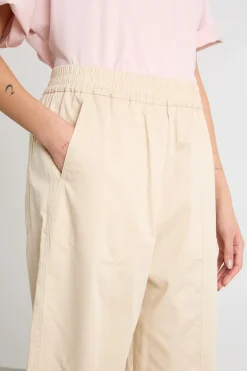 Pantalone cropped ampio - Beige