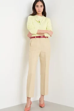 Pantalone cropped - Beige